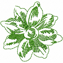 Flowers And Tree Embroidery Design 2